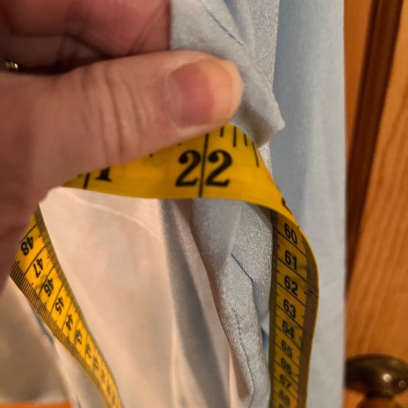 Calvin Klein Light Blue Women Shirt SZ M Silver Buttons Zippers Snap Minimalist - Picture 14 of 16